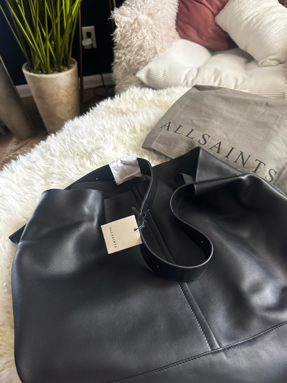 NWT LEATHER ALL SAINTS asha shoulder bag - Picture 7 of 8